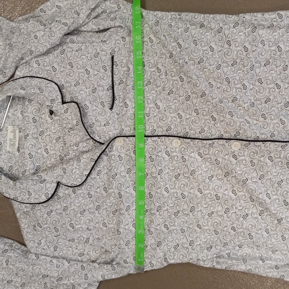 Character Black and White, Long Sleeve, Button Down, Top and Bottom Pajama Set - Picture 4 of 14